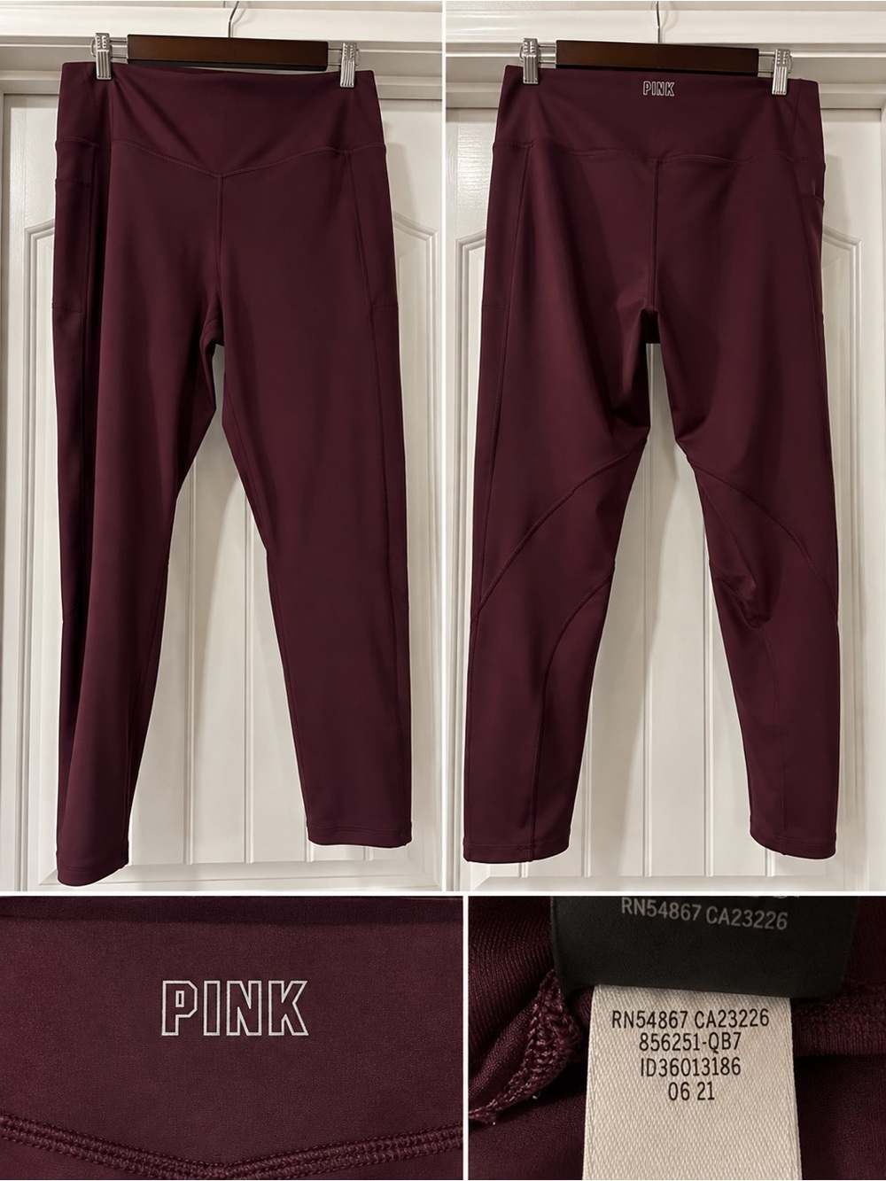PINK Ultimate High Rise Leggings XL Deep Burgundy Wine